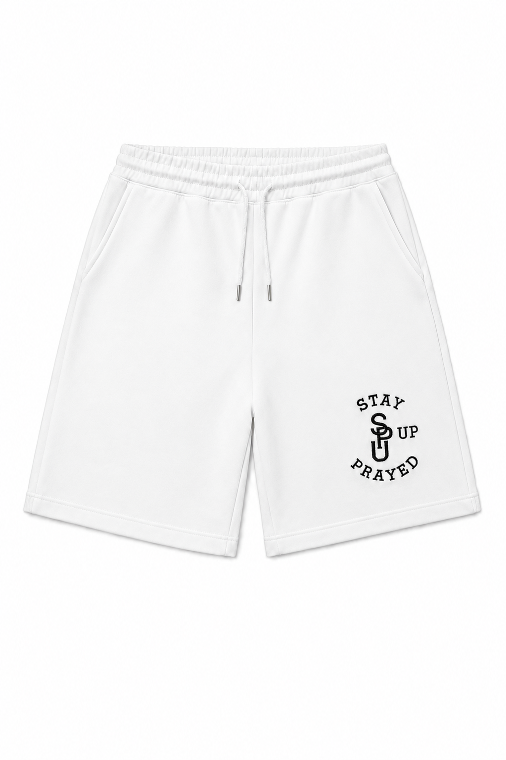 STAY PRAYED UP SHORTS [WHITE]