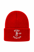 STAY PRAYED UP BEANIE [RED]