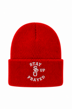 STAY PRAYED UP BEANIE [RED]