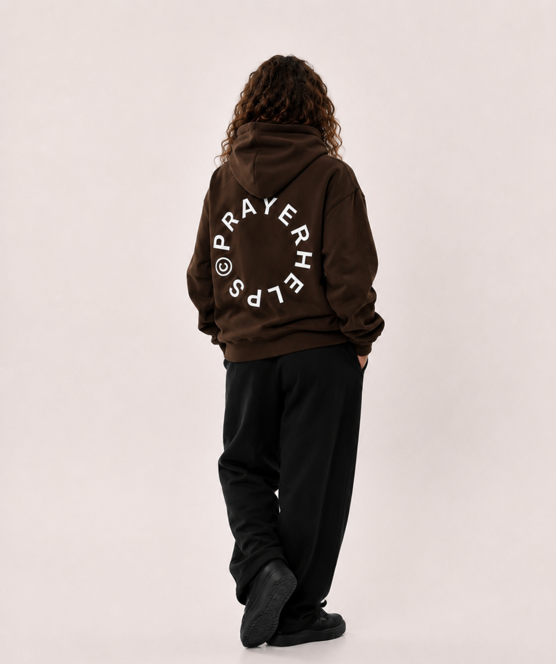 PRAYER HELPS HOODIE [BROWN]