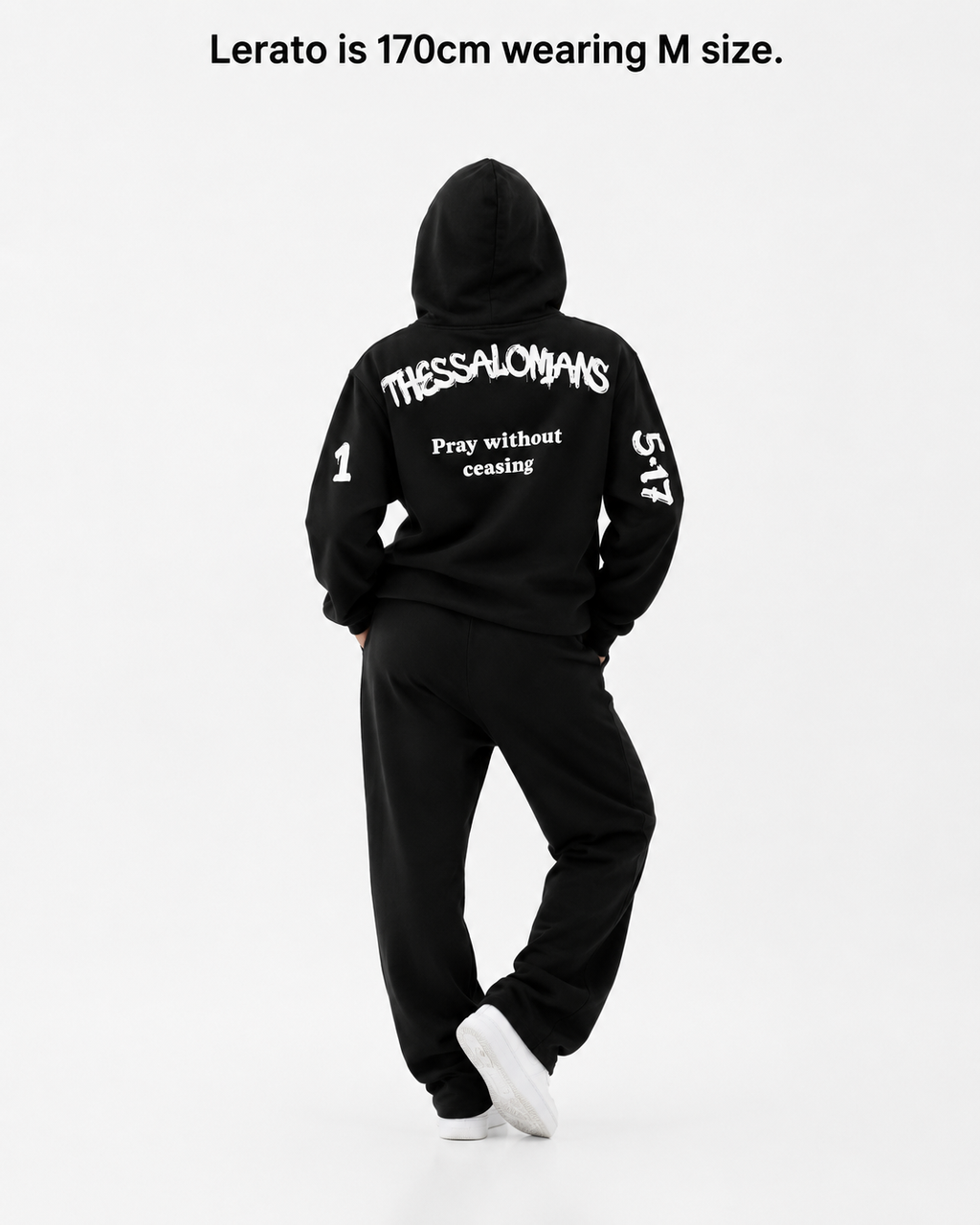 PRAY WITHOUT CEASING HOODIE  [BLACK]
