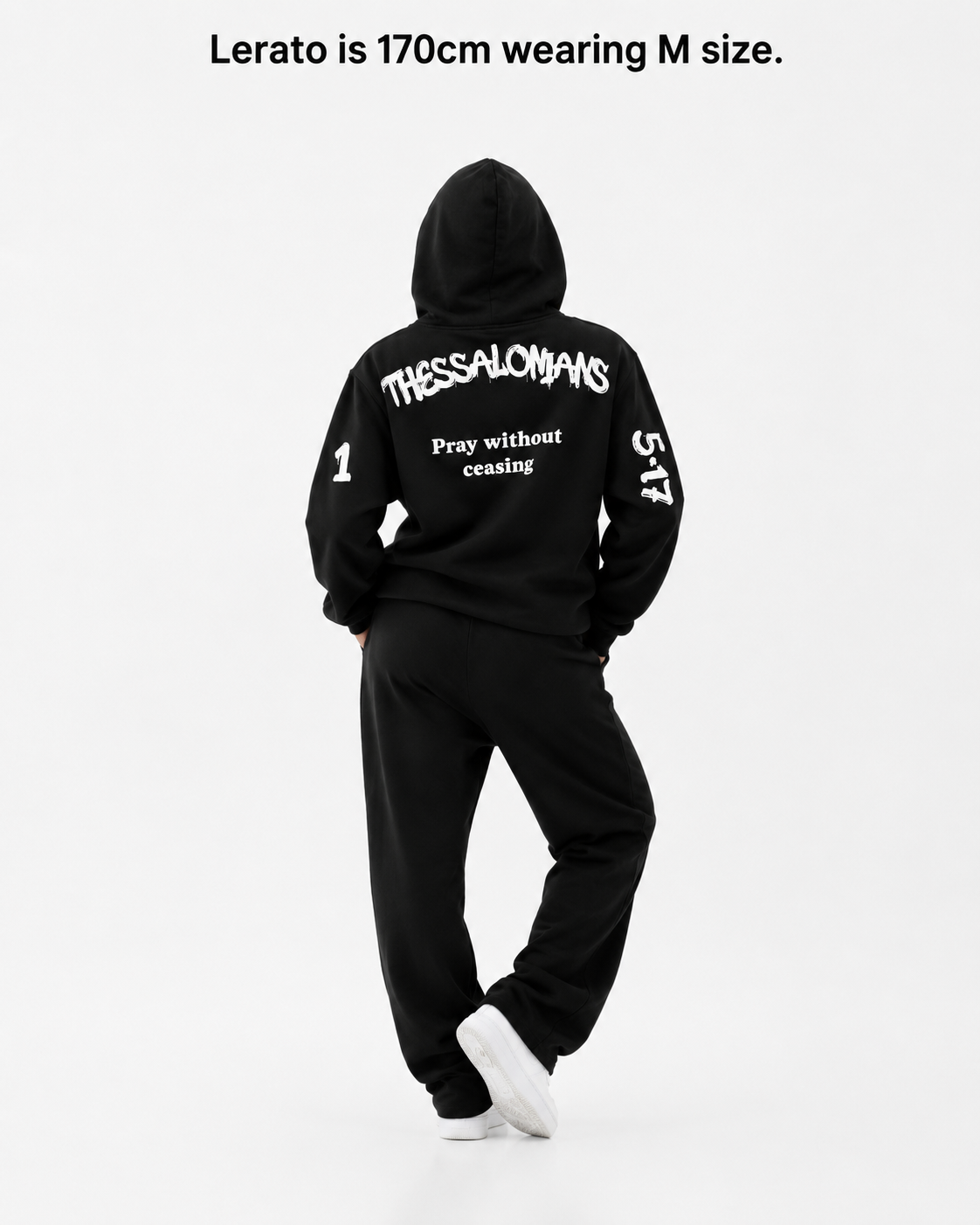 PRAY WITHOUT CEASING HOODIE  [BLACK]