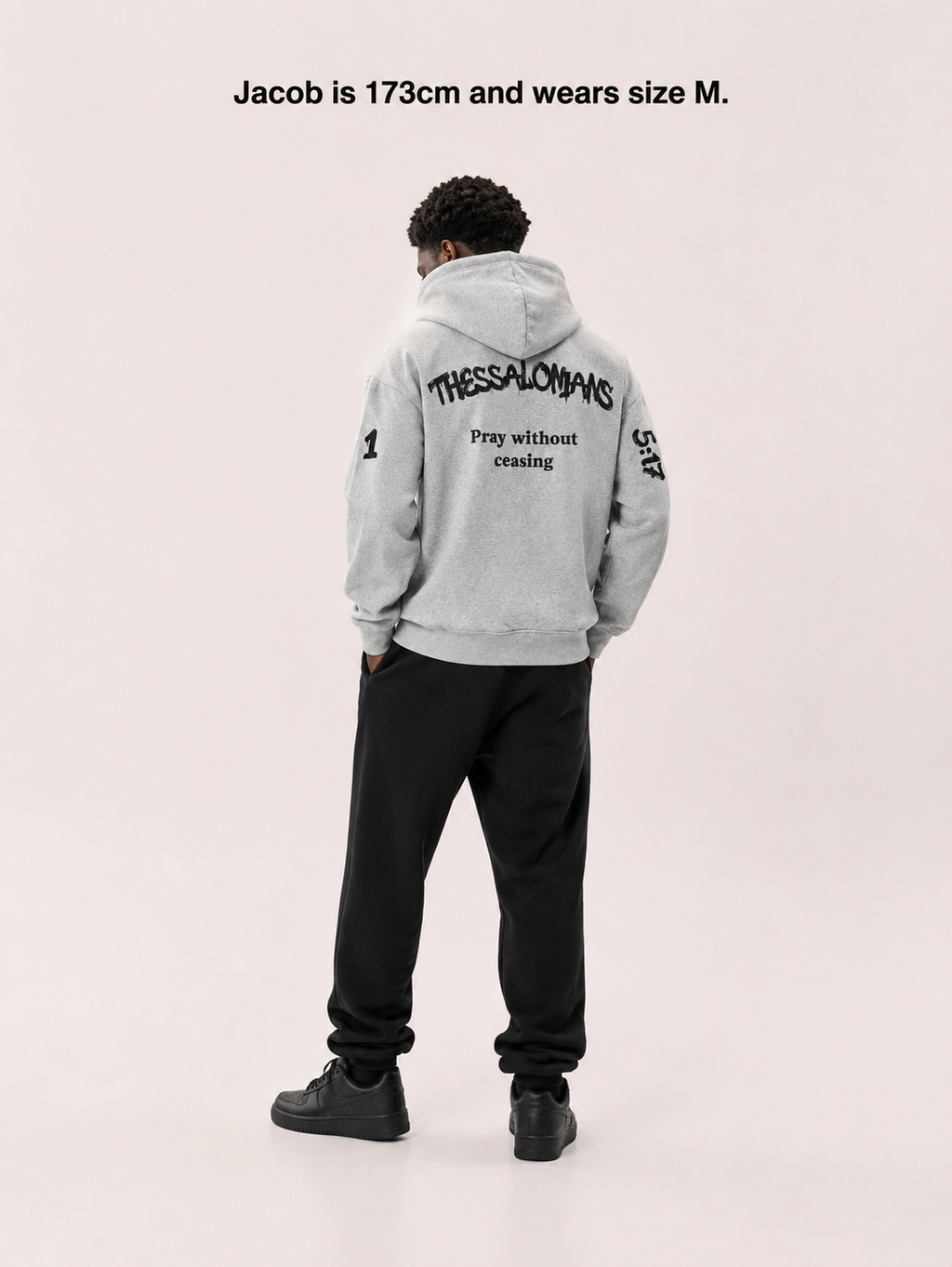 PRAY WITHOUT CEASING HOODIE [GREY]