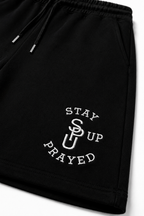 STAY PRAYED UP SHORTS [BLACK]