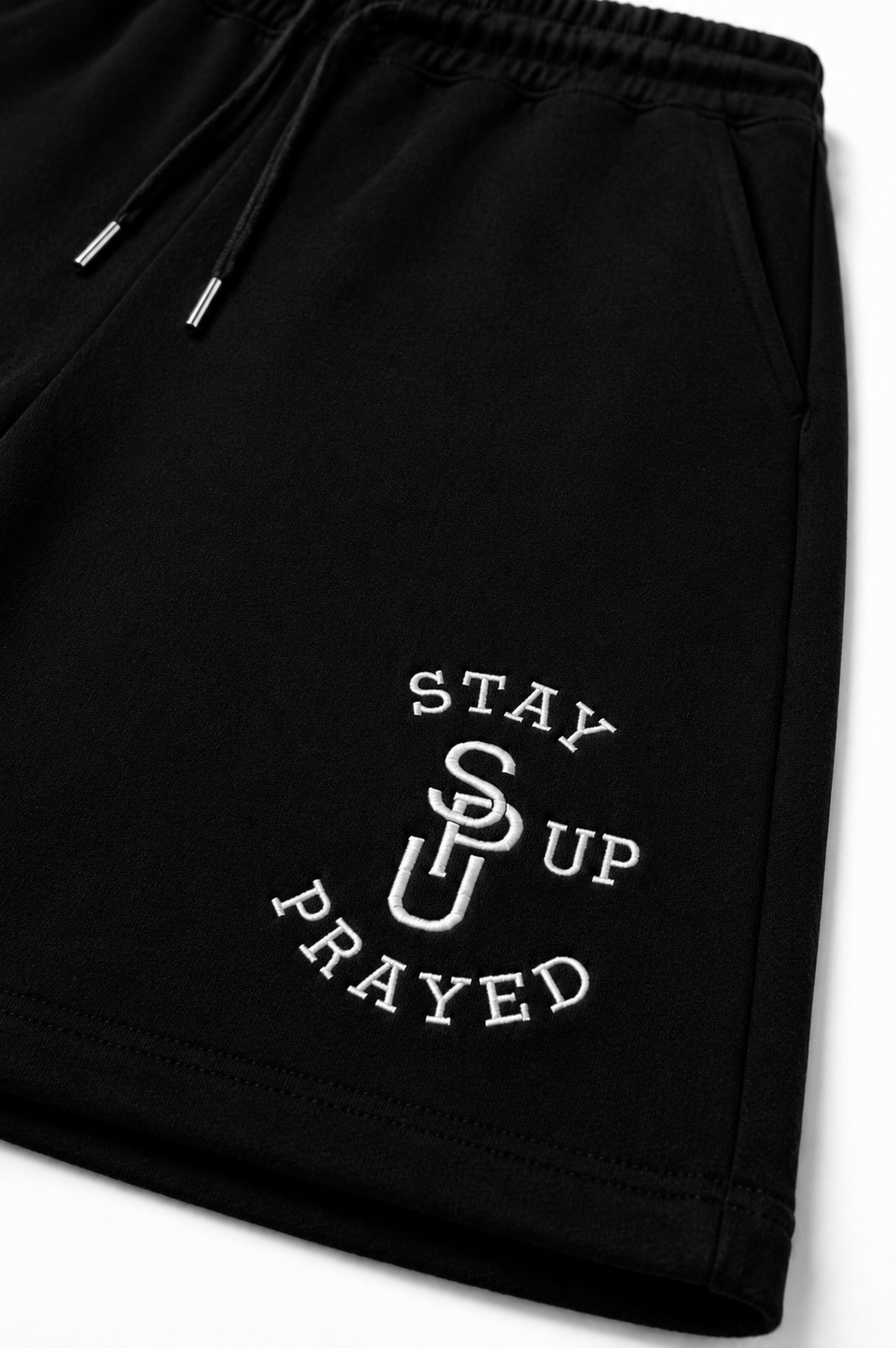 STAY PRAYED UP SHORTS [BLACK]