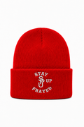 STAY PRAYED UP BEANIE [RED]