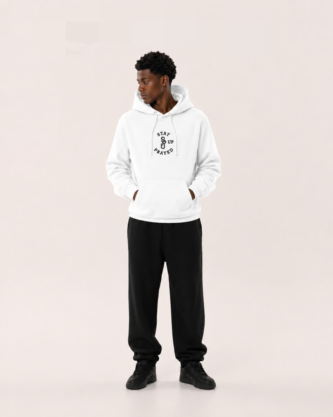 PRAY WITHOUT CEASING HOODIE [WHITE]