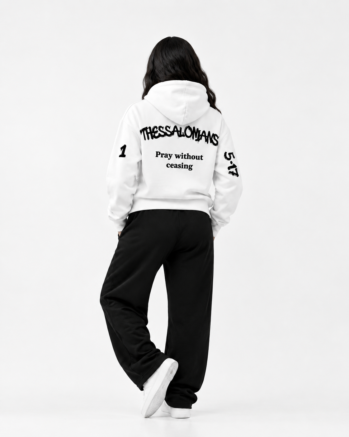 PRAY WITHOUT CEASING HOODIE [WHITE]
