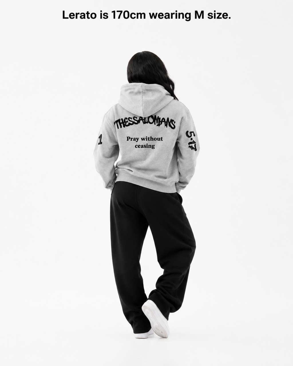 PRAY WITHOUT CEASING HOODIE [GREY]
