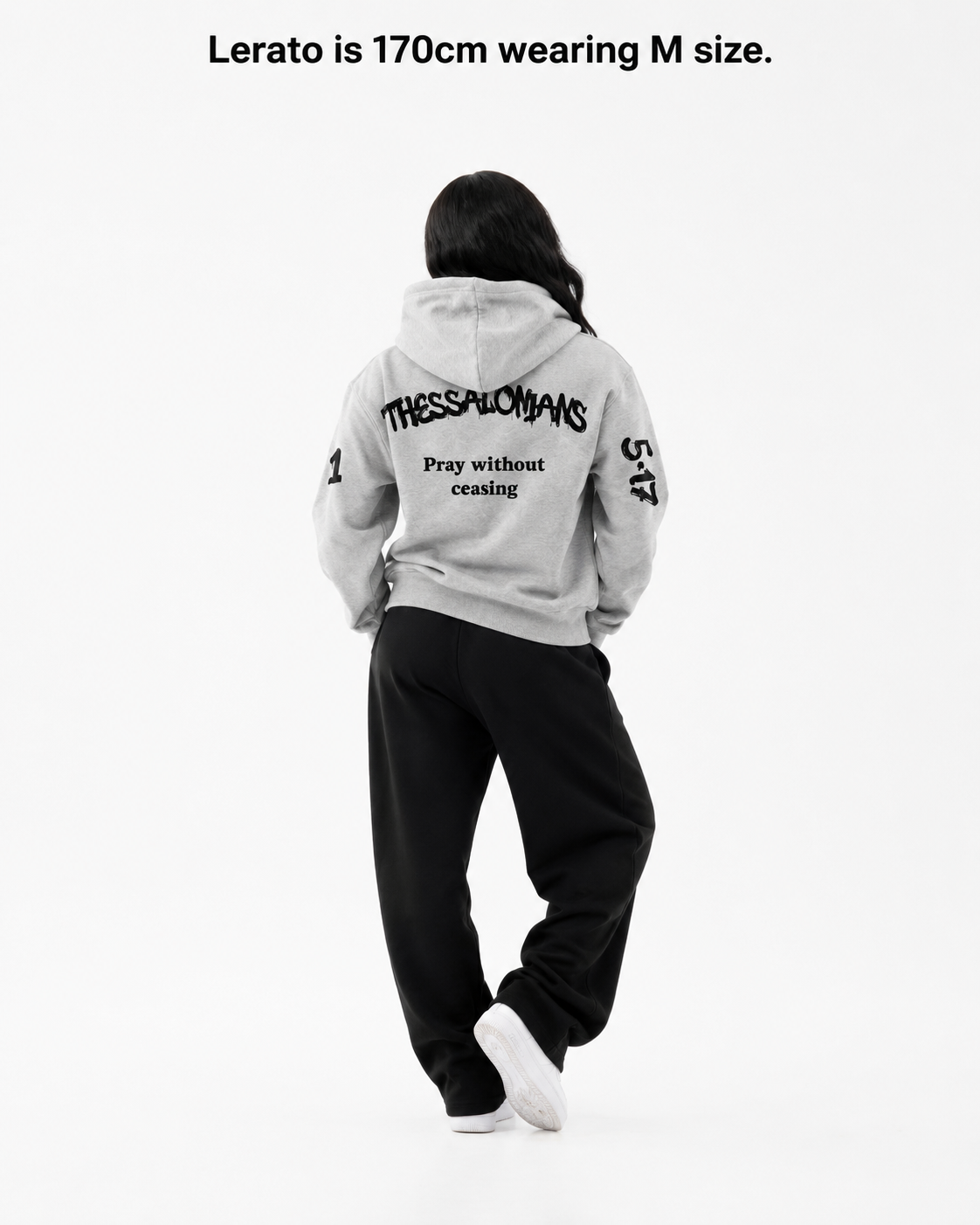 PRAY WITHOUT CEASING HOODIE [GREY]