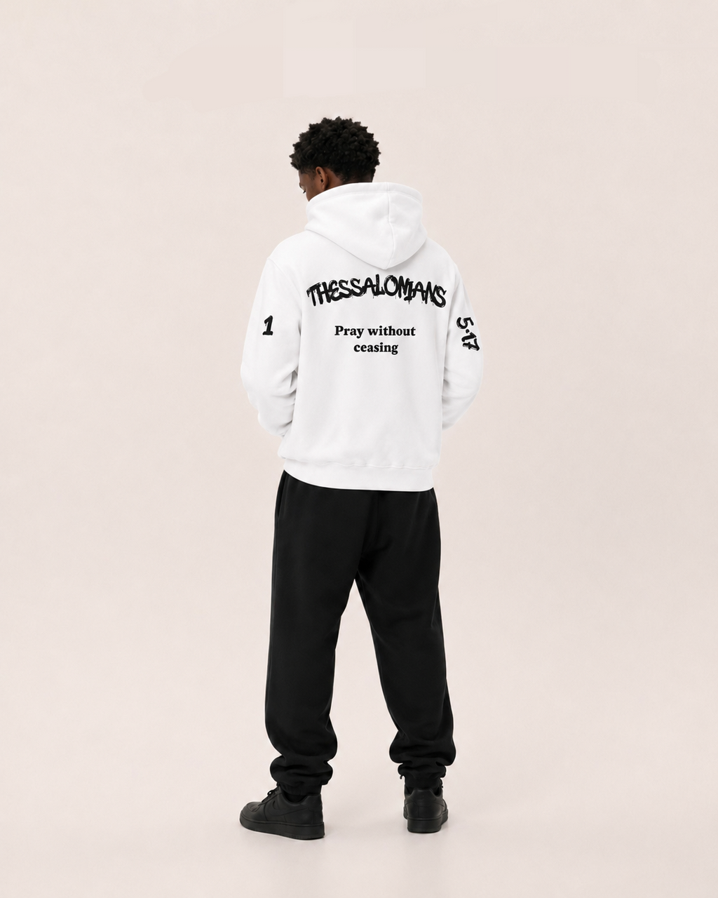 PRAY WITHOUT CEASING HOODIE [WHITE]