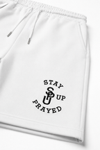STAY PRAYED UP SHORTS [WHITE]